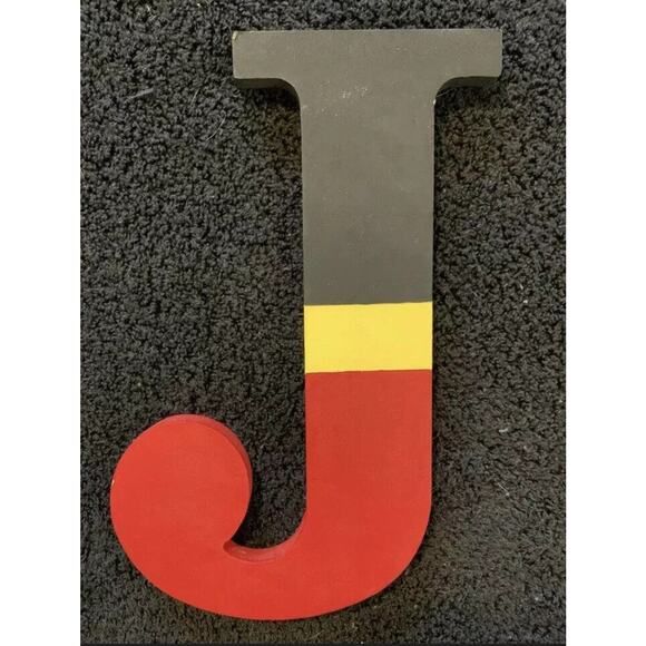 Disney Mickey Mouse Java Coffee Hand Painted Letters Stripes Poke A Dots Red - Picture 2 of 5